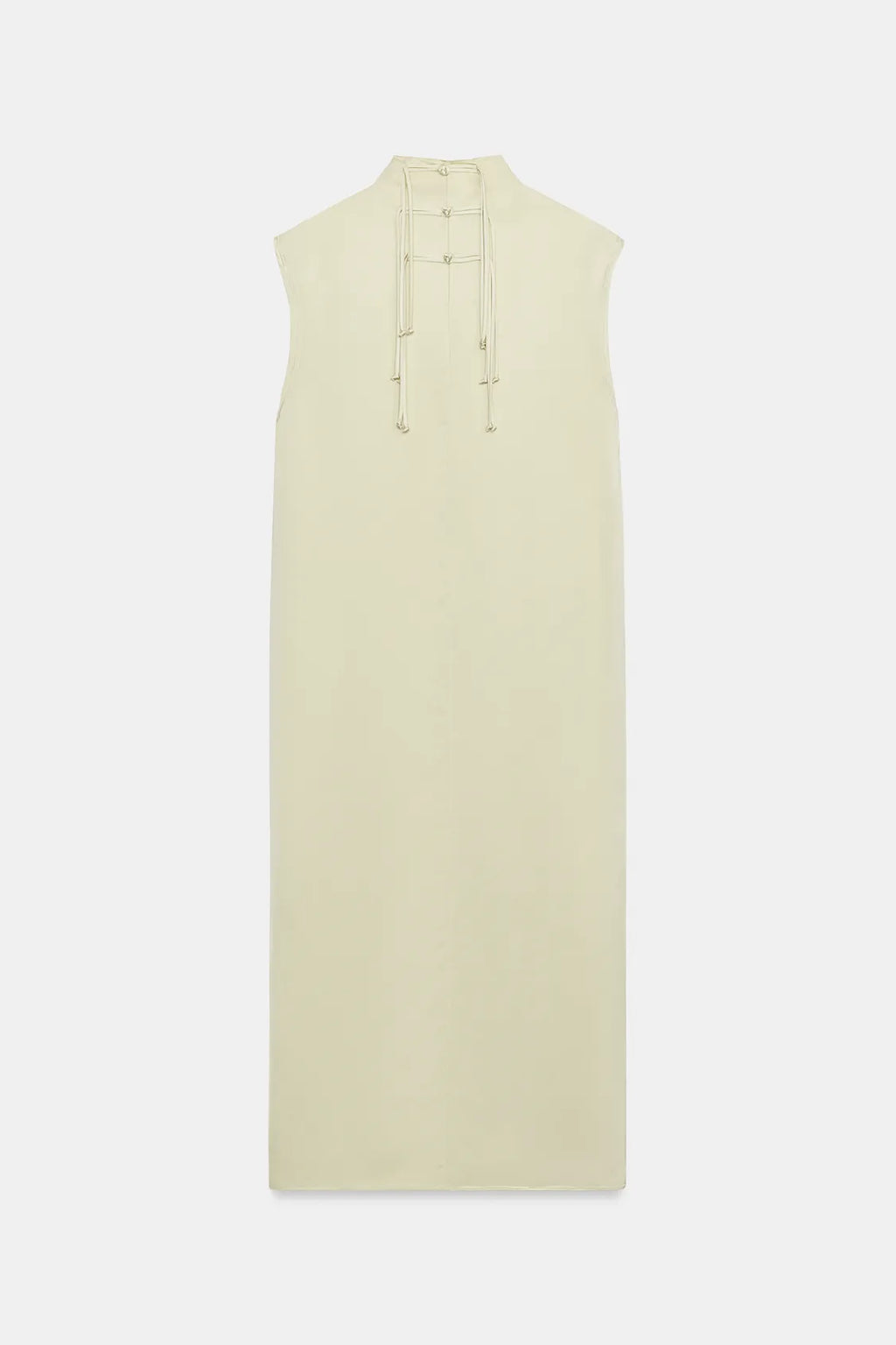 FROG FASTENING SATIN DRESS