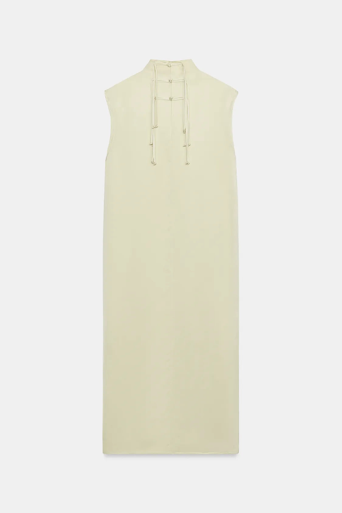 FROG FASTENING SATIN DRESS