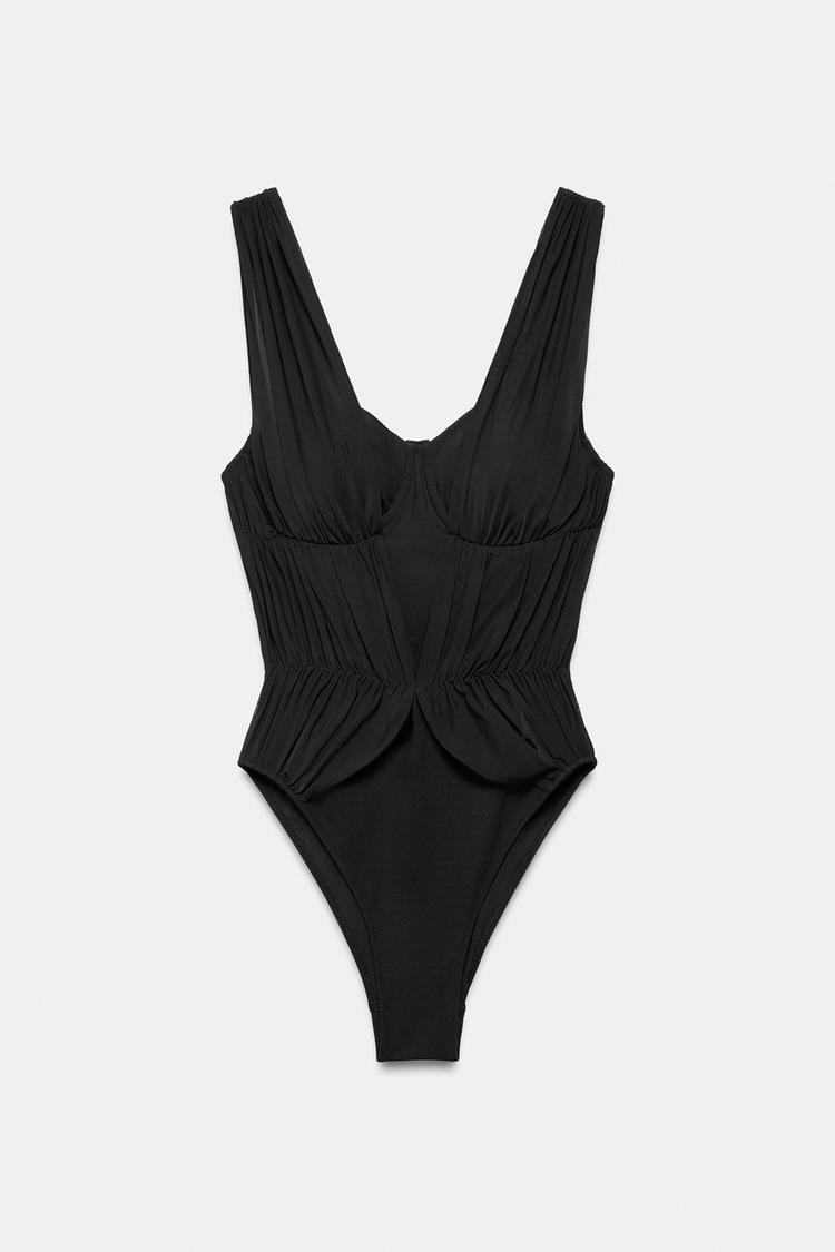 UNDERWIRED TULLE SWIMSUIT