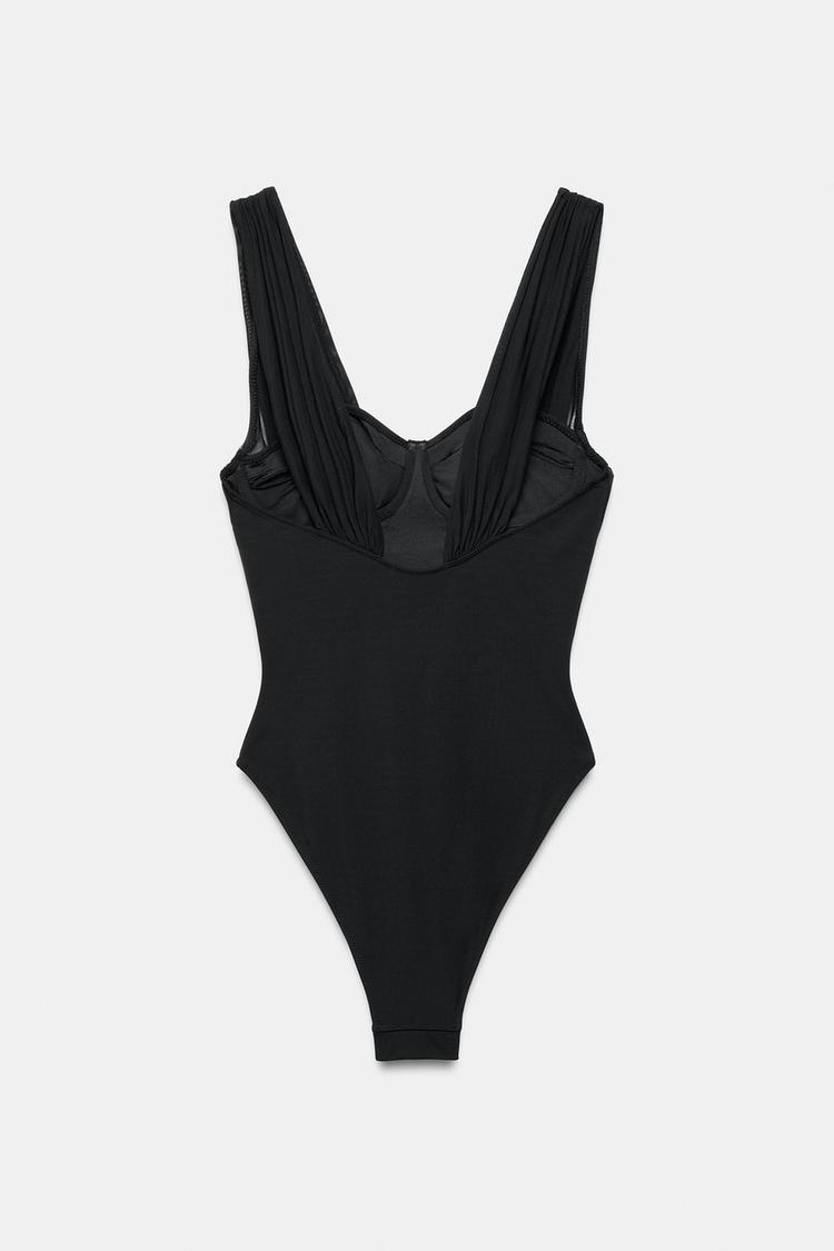 UNDERWIRED TULLE SWIMSUIT