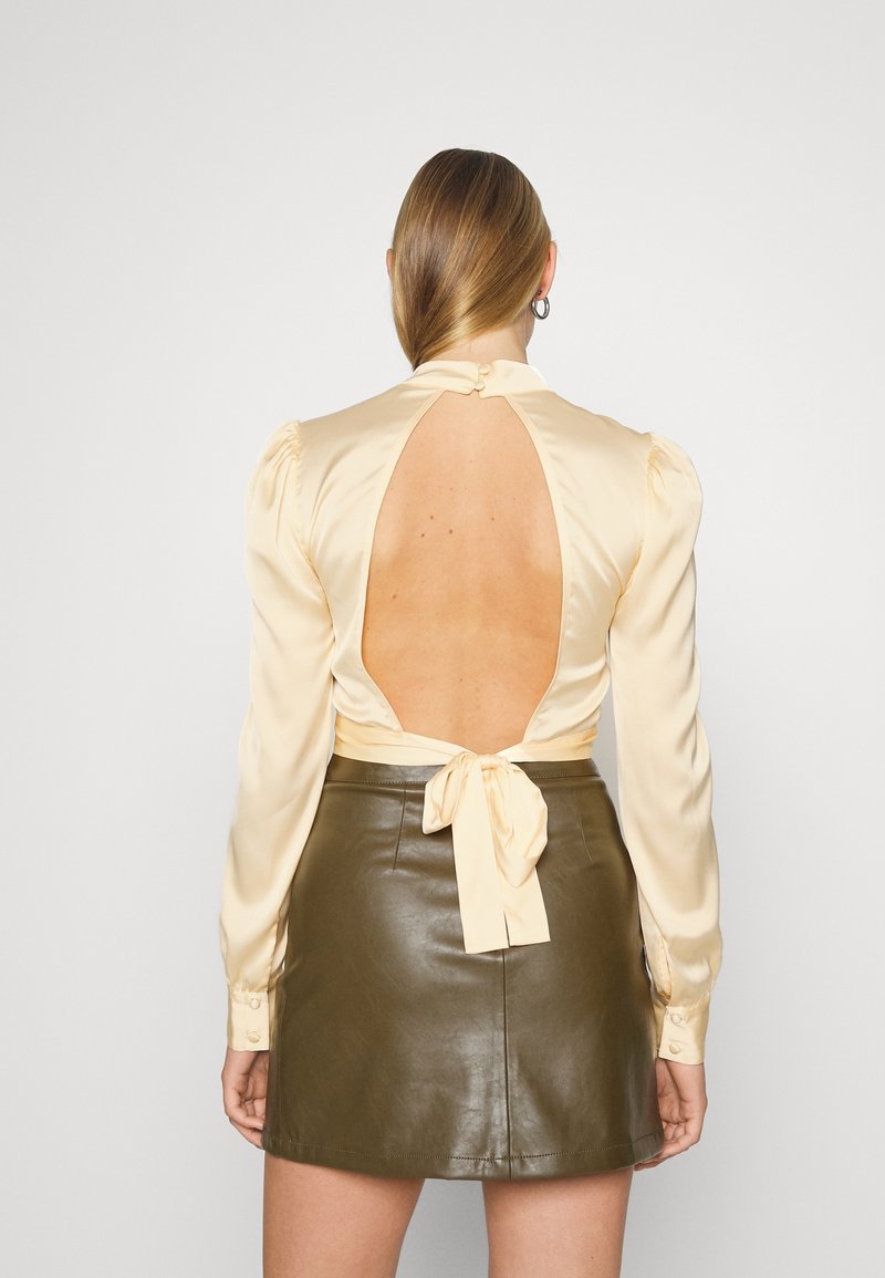 Satin high neck blouse
