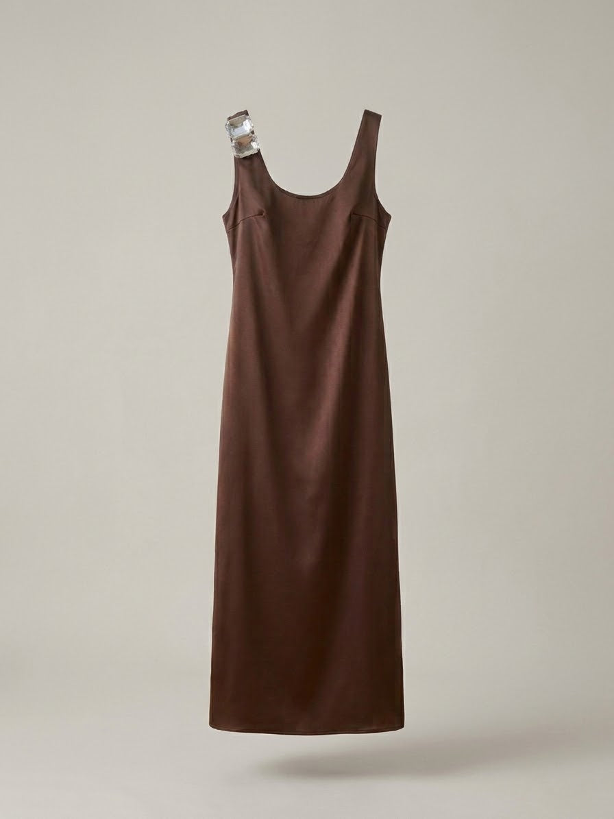 Satin Column Dress
