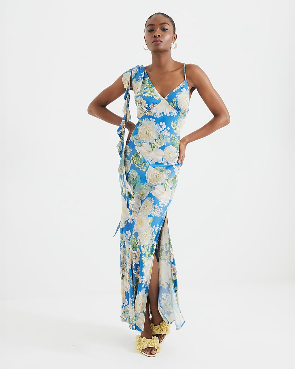 Ruffle Slip Dress