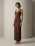 Satin Column Dress