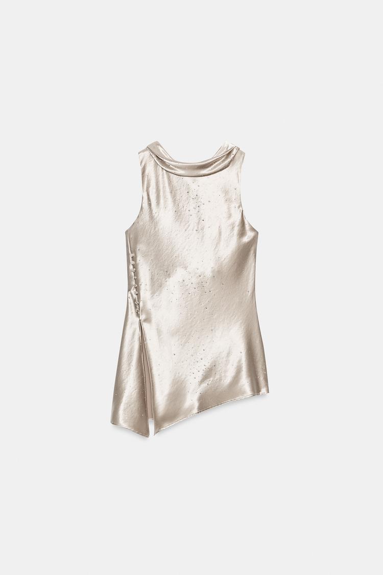SHIMMER SATIN TOP
