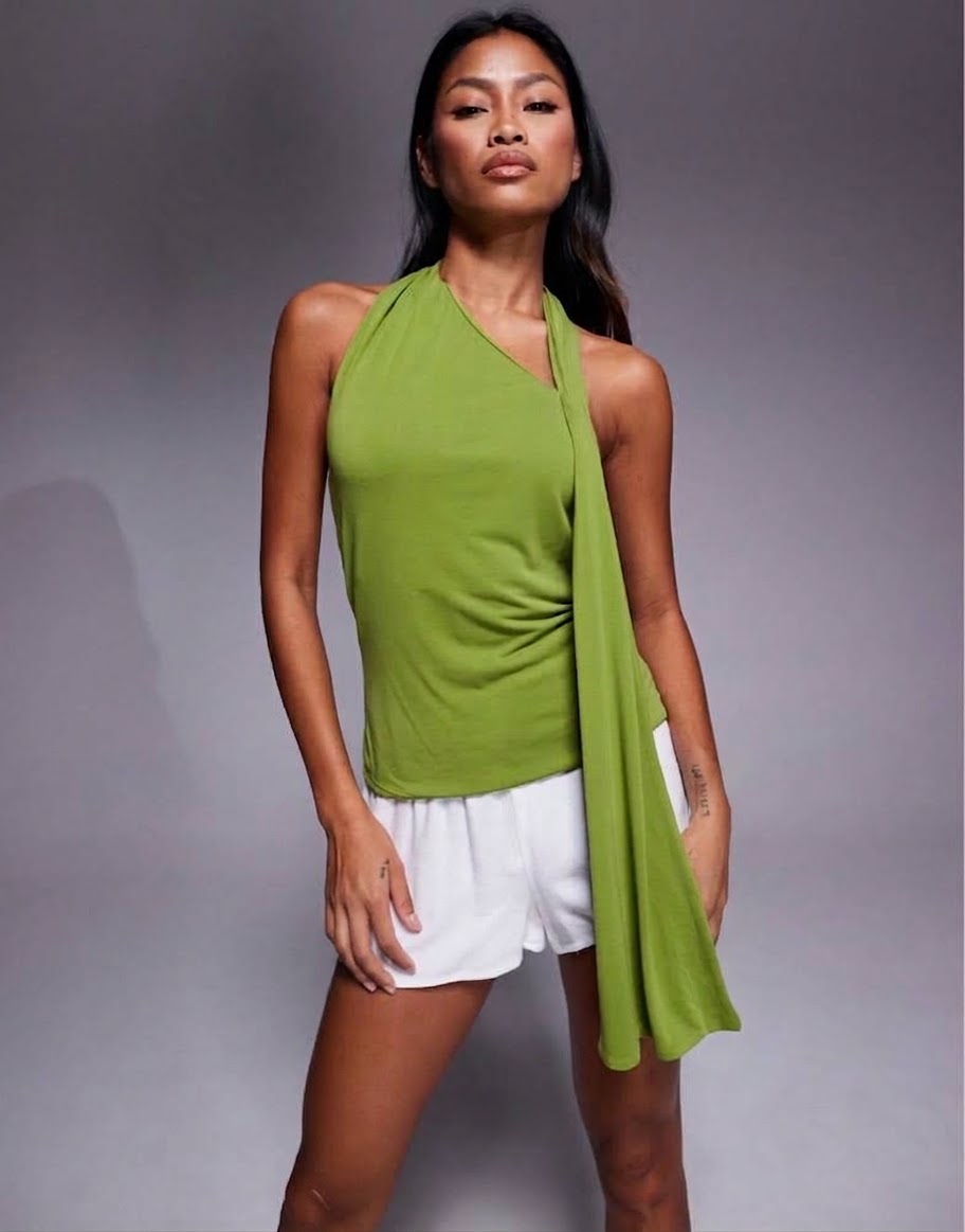Scarf neck top