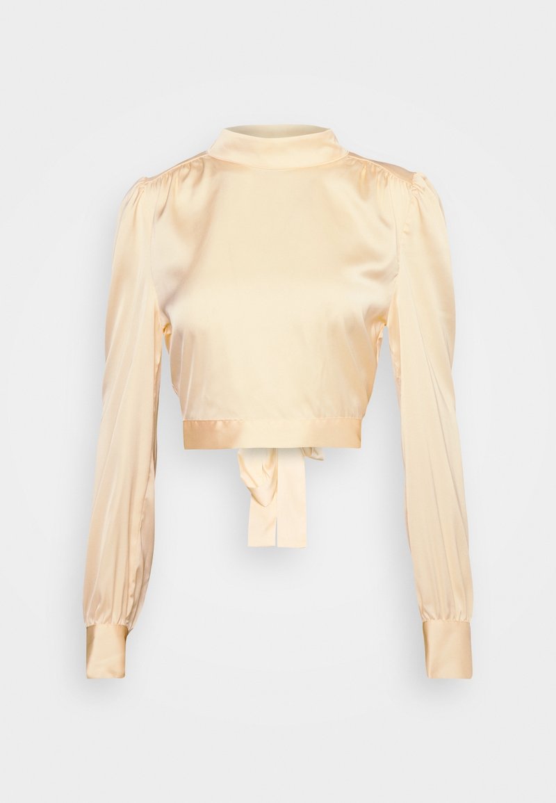 Satin high neck blouse