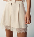 BERMUDA SHORTS WITH LACE TRIM