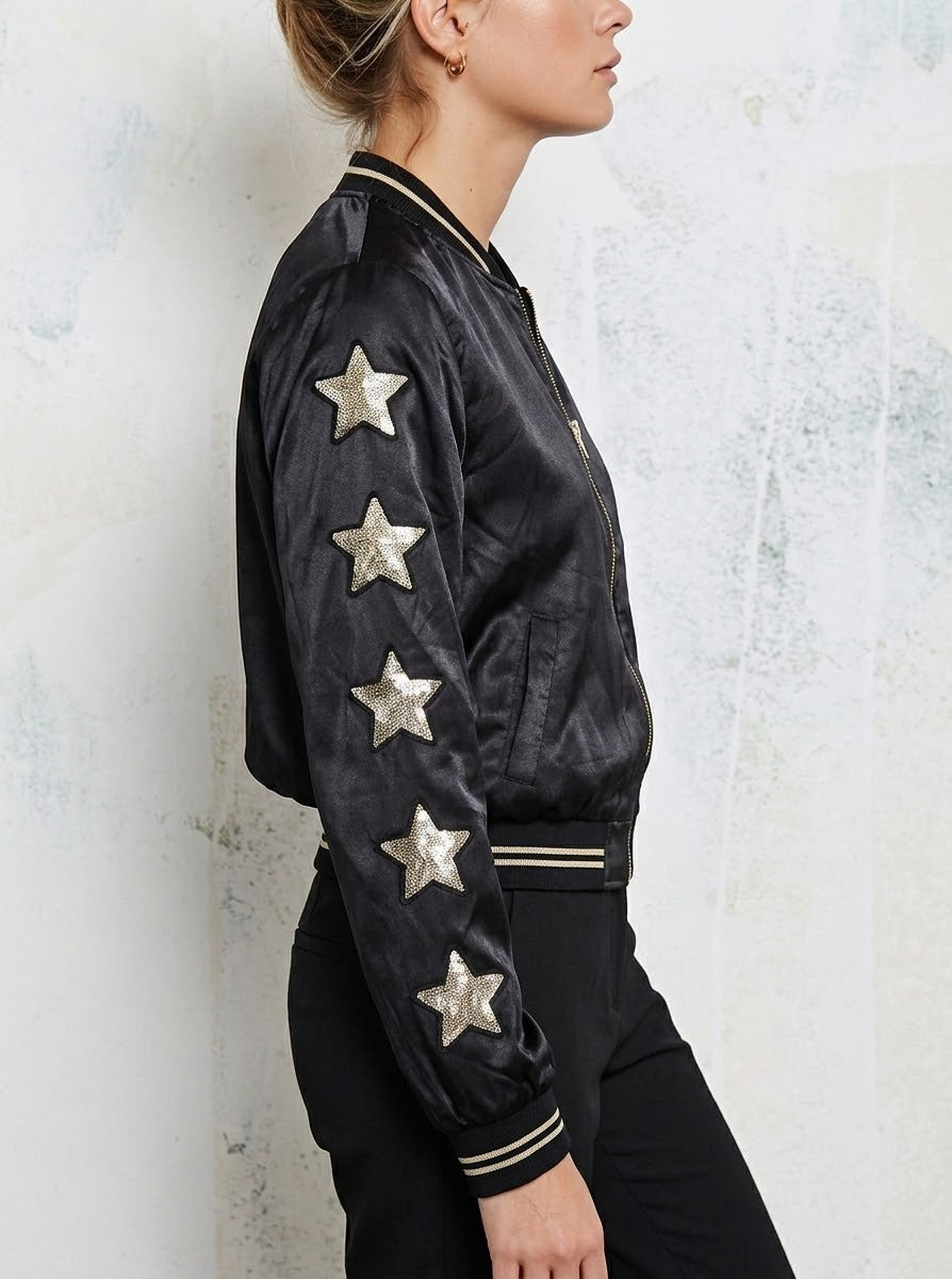 Satin Bomber Jacket