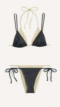 Dual-Tone Triangle Bikini Set
