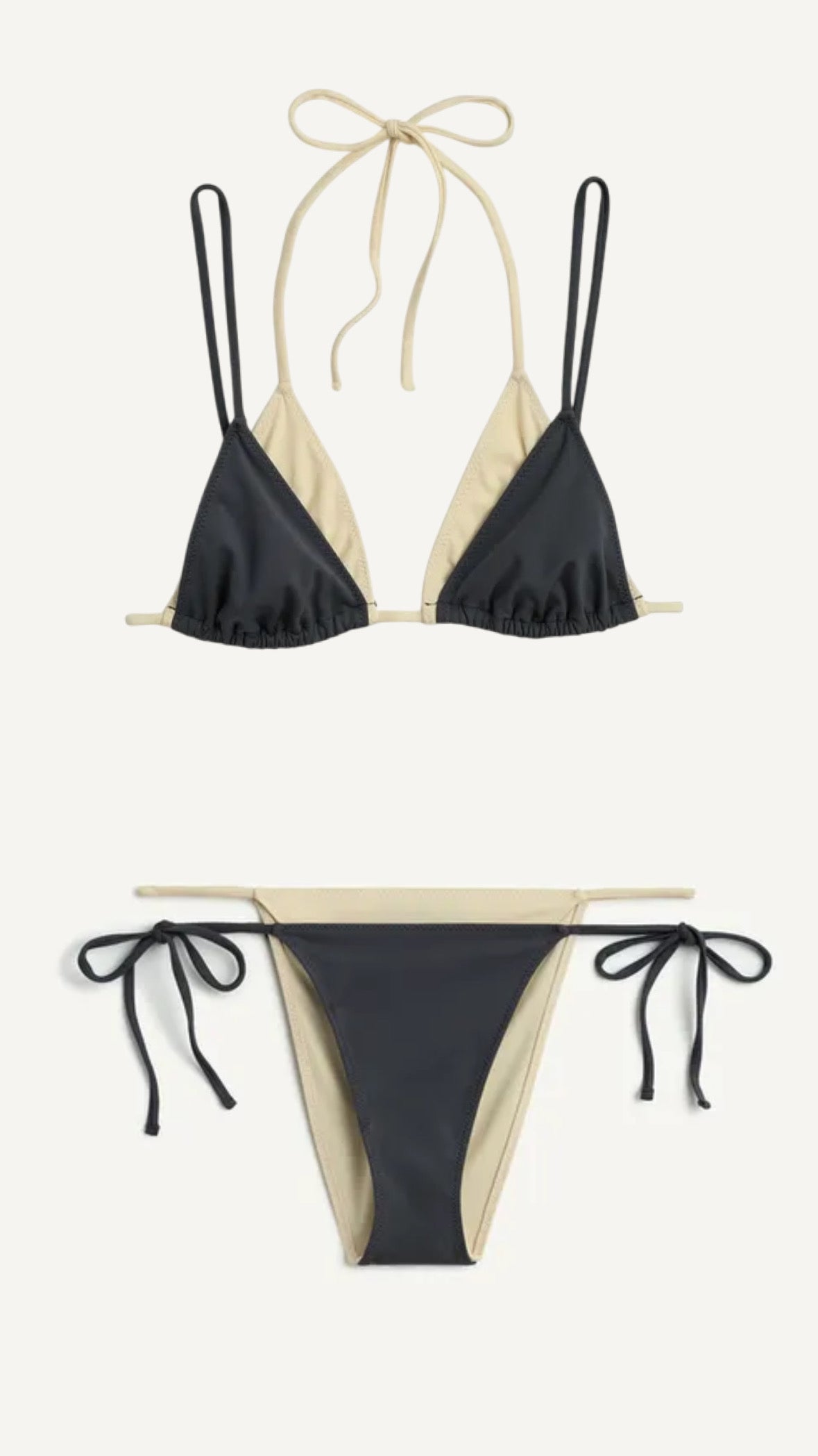 Dual-Tone Triangle Bikini Set