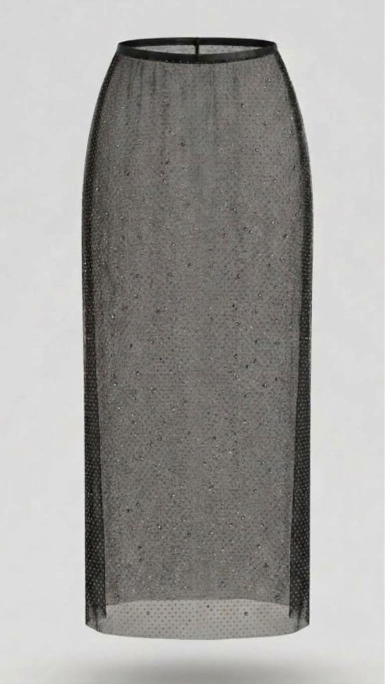 Mesh Maxi Skirt