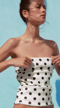 POLKA DOT BANDEAU TOP
