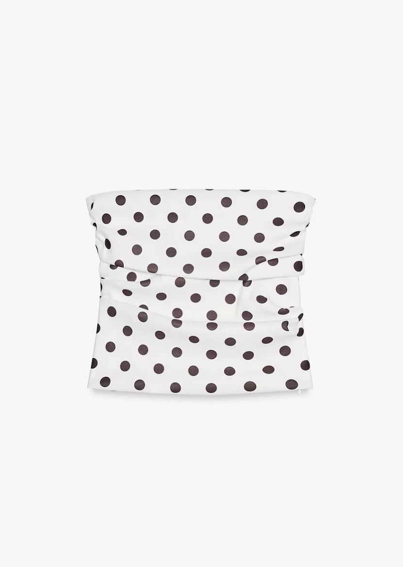 POLKA DOT BANDEAU TOP