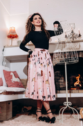 Puppy Love Pleated Midi Skirt