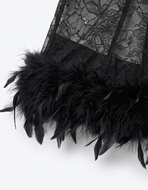 Lace & Feather Cami Top