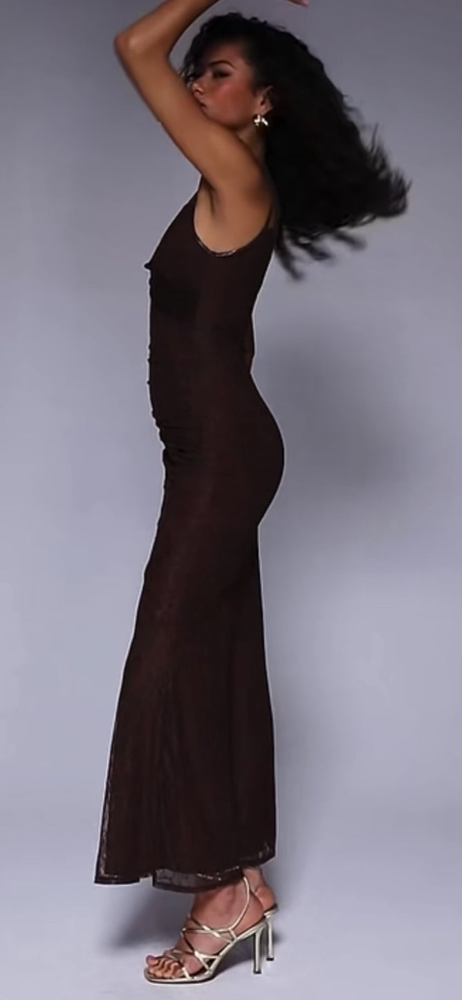 Robe longue asymétrique