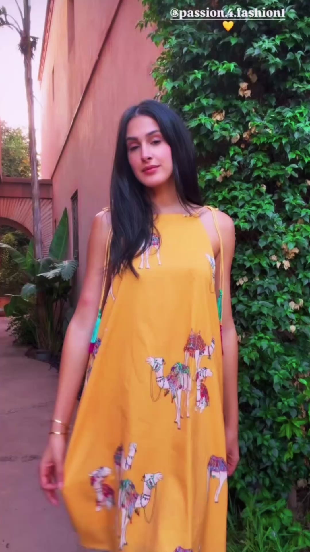 Sand Camel Print Cotton Sundress